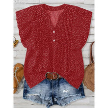 Load image into Gallery viewer, Polka Dot Pleated Top

