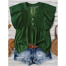 Load image into Gallery viewer, Polka Dot Pleated Top
