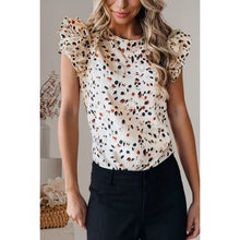 Load image into Gallery viewer, Abstract Double Ruffle Top
