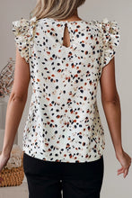 Load image into Gallery viewer, Abstract Double Ruffle Top
