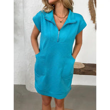 Load image into Gallery viewer, Textured Zipper Dress
