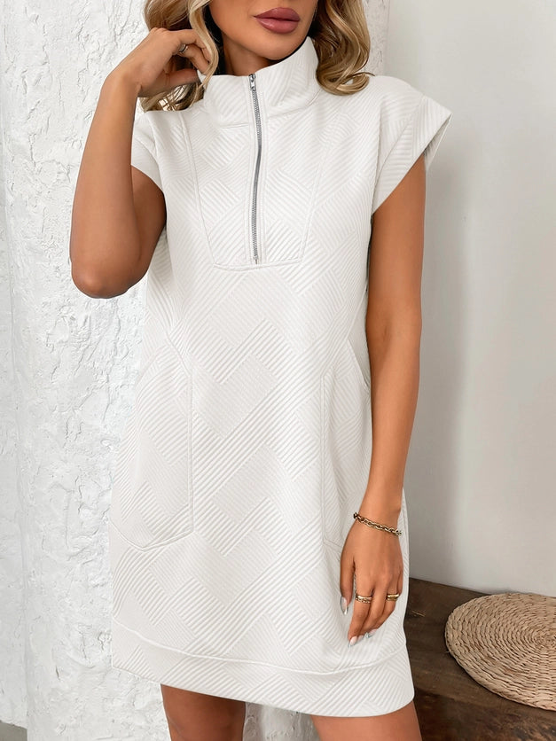 Textured Zipper Dress